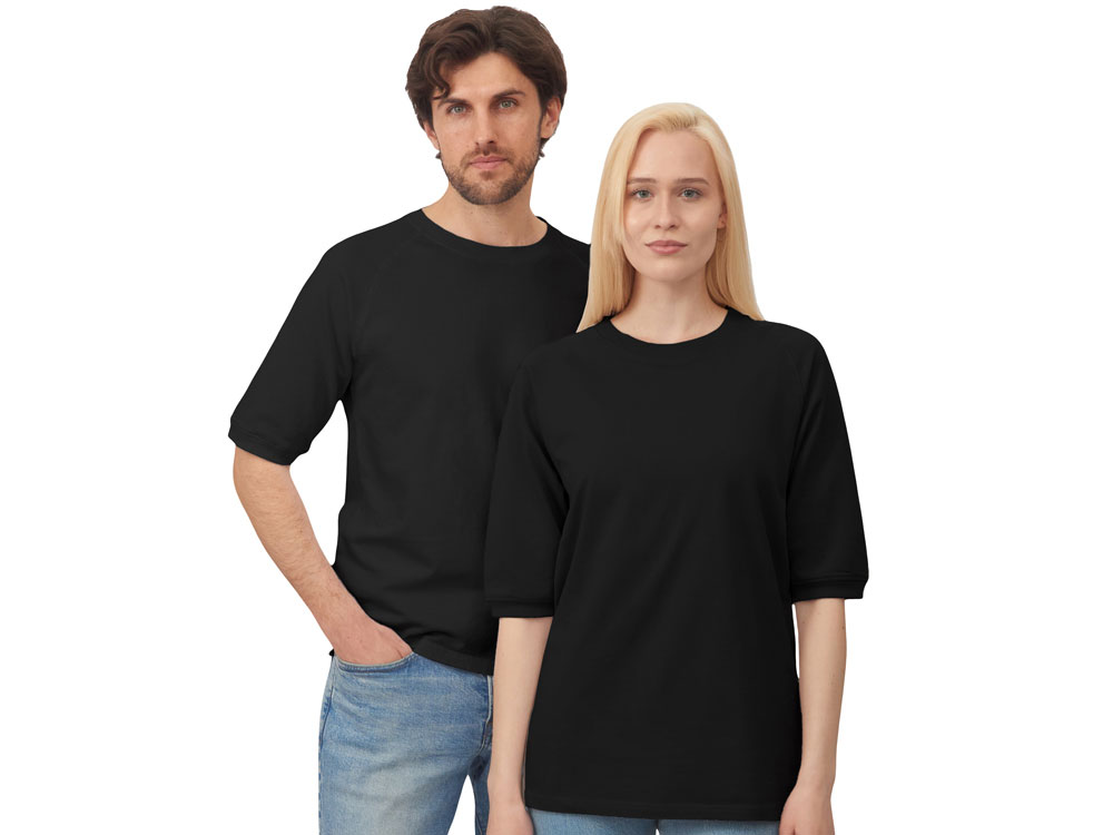 Футболка c рукавом реглан «Warsaw» унисекс - S, черный