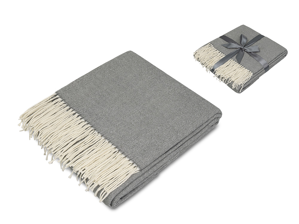 Плед акриловый «Dapple» 160 х 210 см - холодный серый