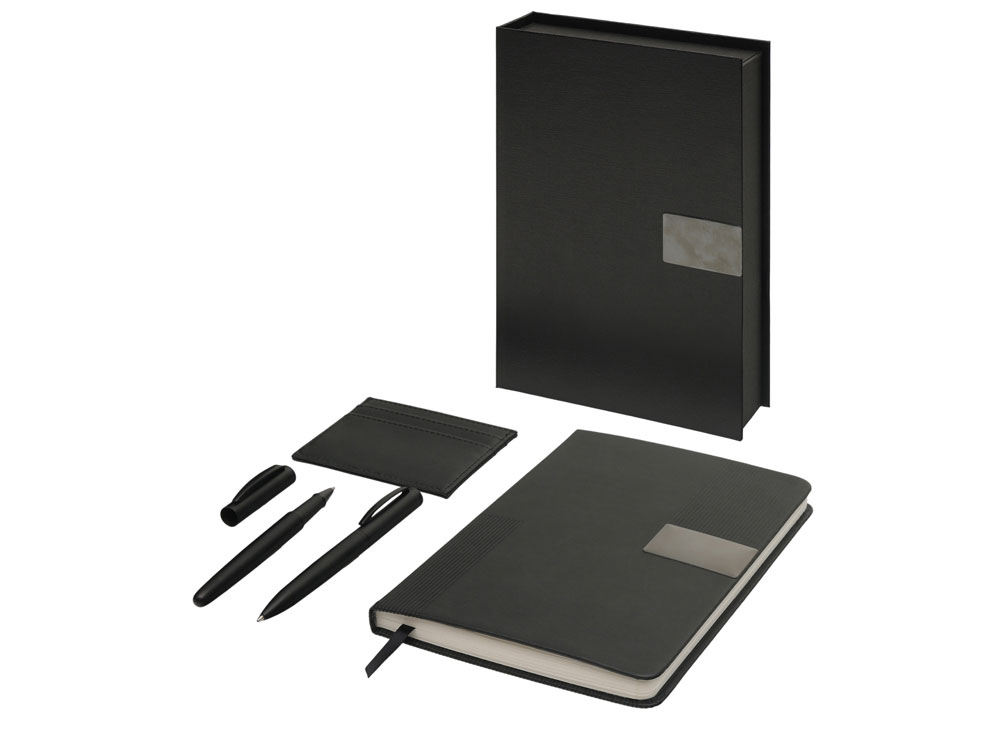 Подарочный набор «Goethe» с блокнотом А5, 2-мя ручками и картхолдером Подарочный набор «Goethe» с блокнотом А5, 2-мя ручками и картхолдером