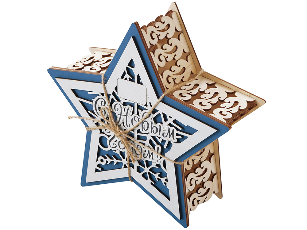 Шкатулка из фанеры в виде звезды «Asteris» Шкатулка из фанеры в виде звезды «Asteris» — изображение 5