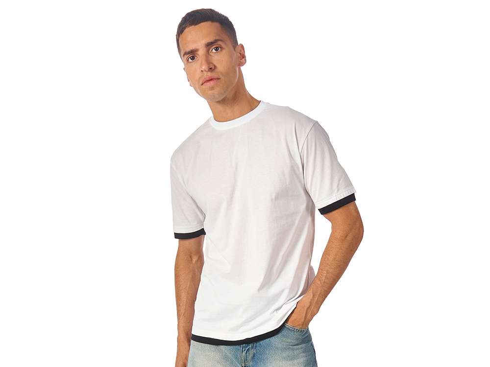 Футболка «Rotterdam» мужская - L, белый/черный Футболка «Rotterdam» мужская