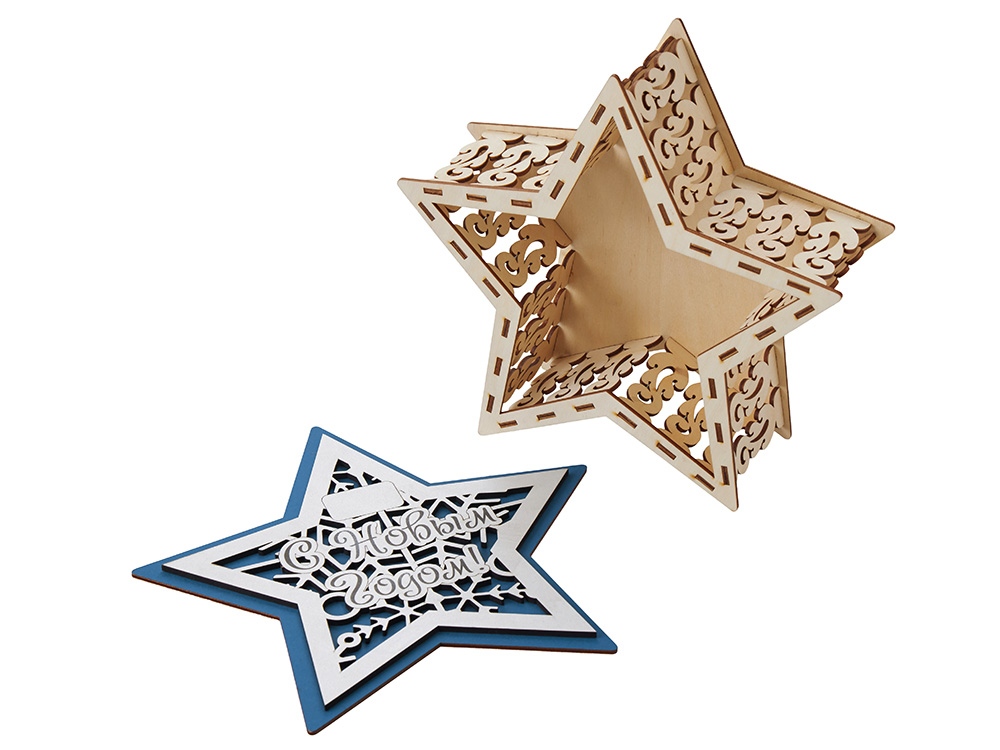 Шкатулка из фанеры в виде звезды «Asteris» Шкатулка из фанеры в виде звезды «Asteris» — изображение 9