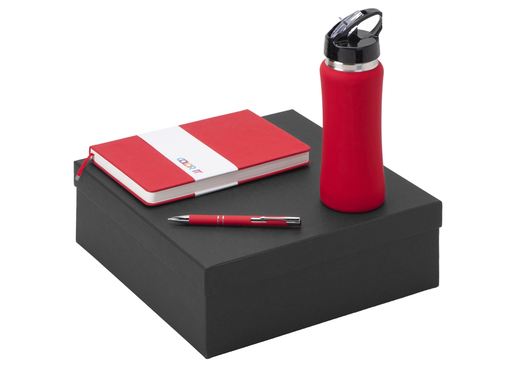 Подарочный набор "Color it" с блокнотом, металлической ручкой и бутылкой Подарочный набор "Color it" с блокнотом, металлической ручкой и бутылкой