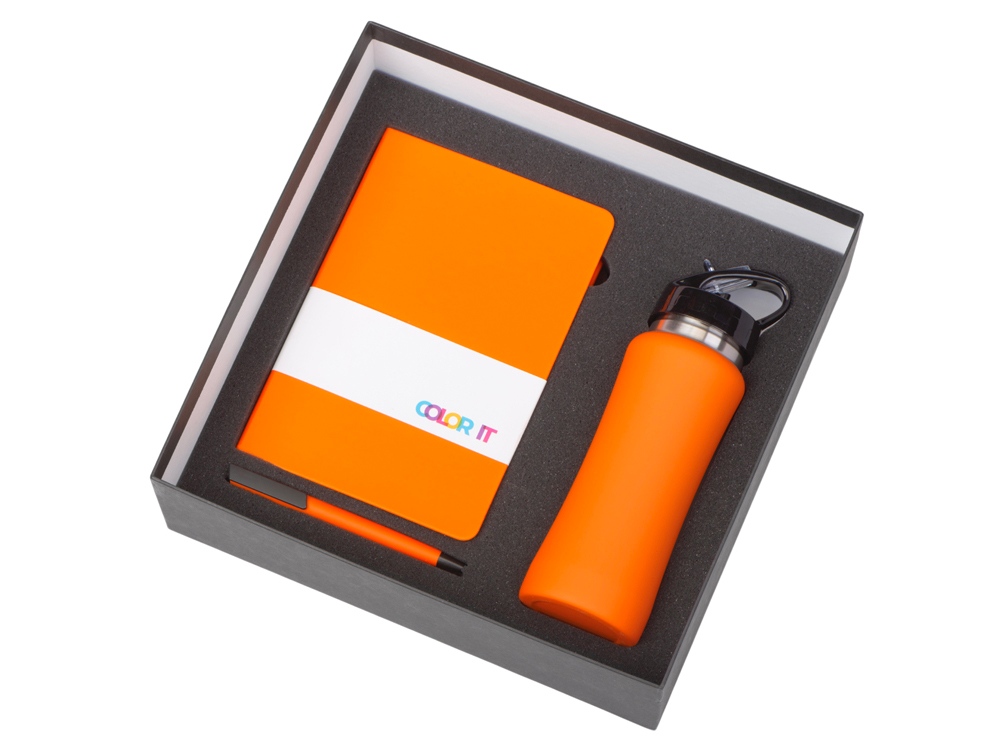 Подарочный набор c блокнотом C1, ручкой и бутылкой Подарочный набор c блокнотом C1, ручкой и бутылкой — изображение 2