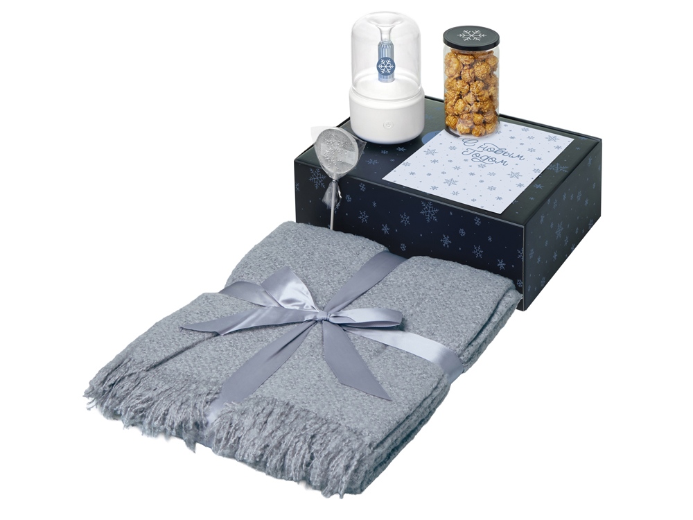 Подарочный набор «Re:Snug» с пледом, увлажнителем и попкорном Подарочный набор «Re:Snug» с пледом, увлажнителем и попкорном