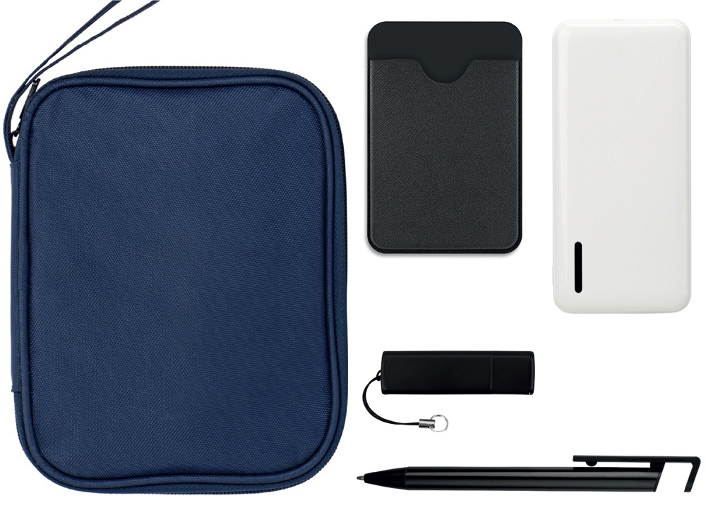 Тревел-набор с флешкой, повербанком и ручкой Тревел-набор с флешкой, повербанком и ручкой