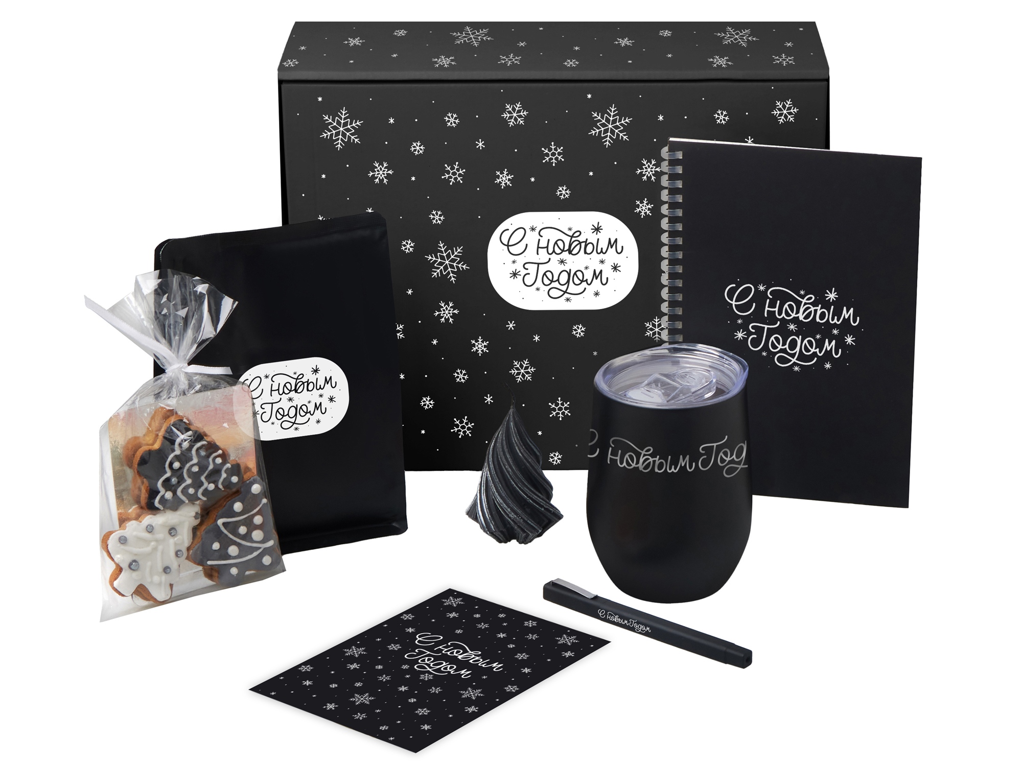 Подарочный набор «Re:Start» с термокружкой, кофе и блокнотом Подарочный набор «Re:Start» с термокружкой, кофе и блокнотом