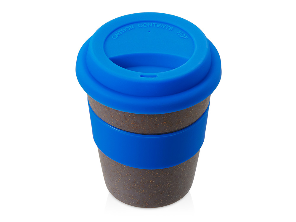 Стакан из бамбукового волокна «Café» - серо-коричневый/синий