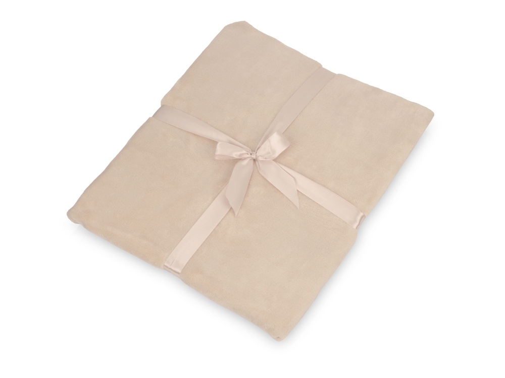 Плед флисовый «Natty» из переработанного пластика - бежевый