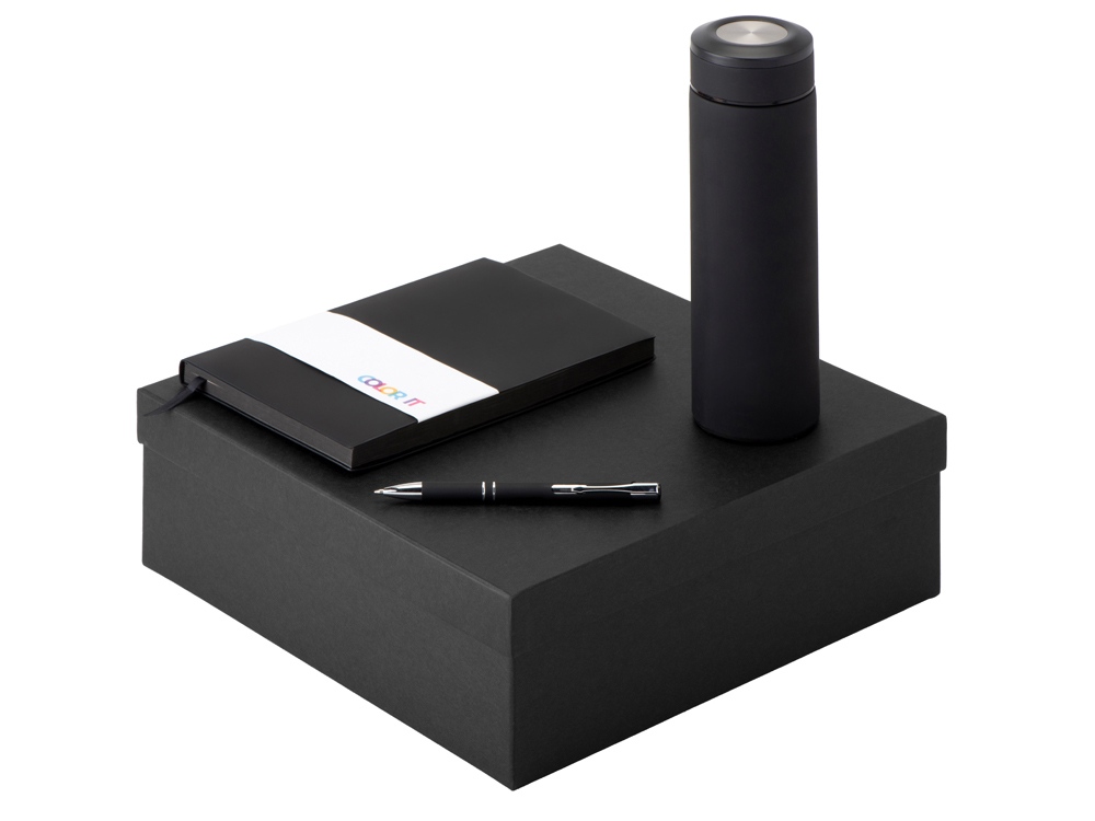 Подарочный набор "Color it" с блокнотом, металлической ручкой и термосом Подарочный набор "Color it" с блокнотом, металлической ручкой и термосом