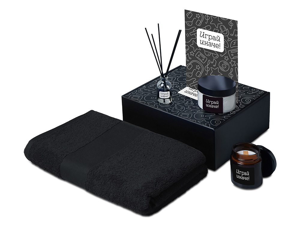 Подарочный набор «Re:y. Care» с полотенцем, солью для ванны и диффузором Подарочный набор «Re:y. Care» с полотенцем, солью для ванны и диффузором