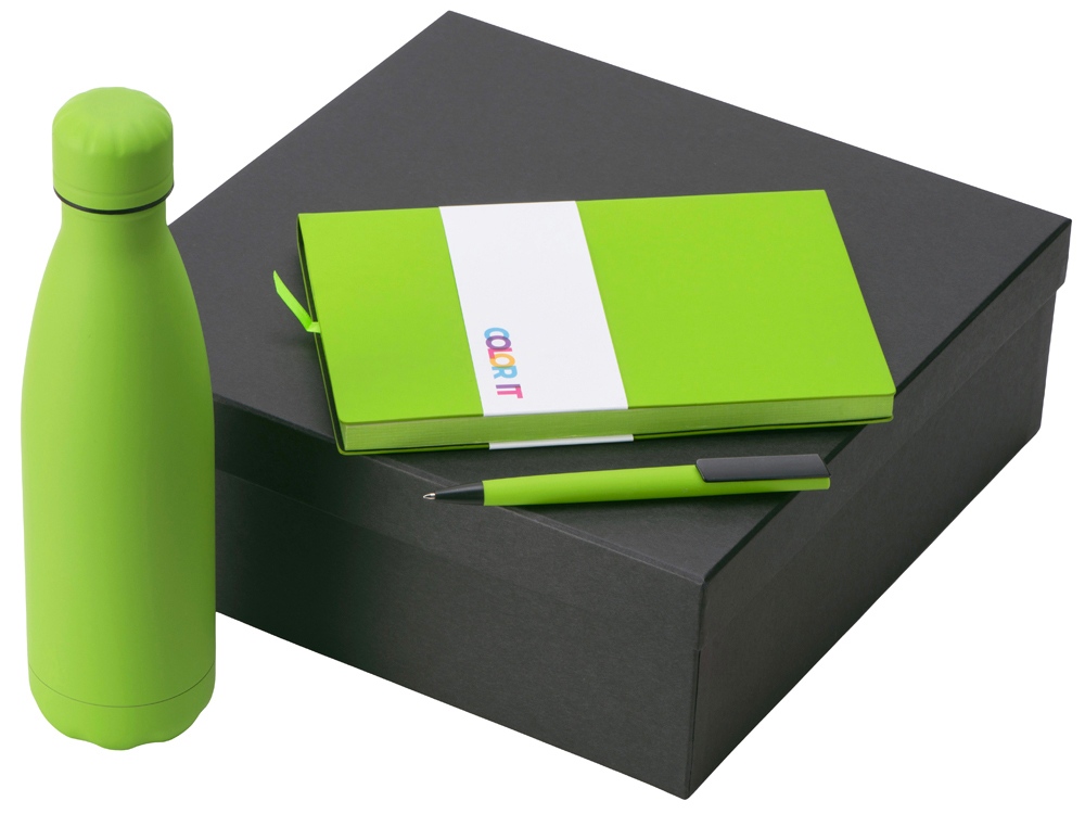 Подарочный набор «COLOR IT» c блокнотом, ручкой и термобутылкой