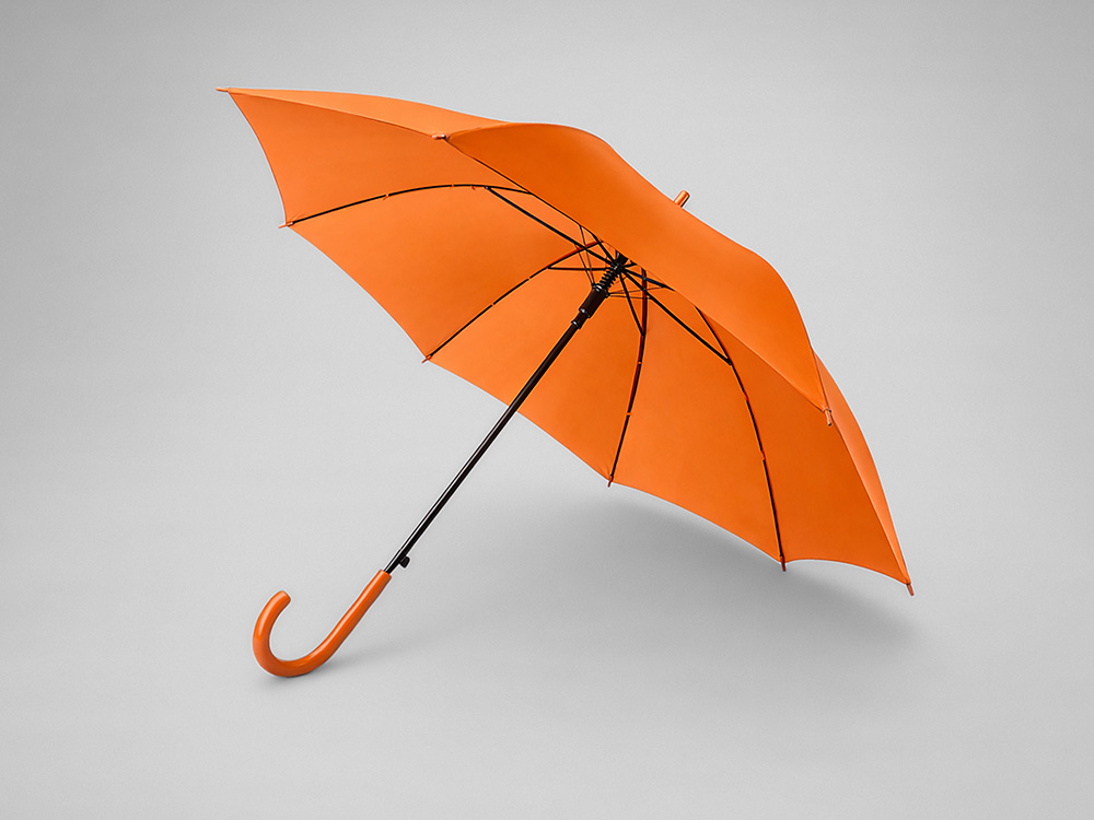 Зонт-трость «Яркость» - оранжевый Зонт-трость «Яркость» - оранжевый