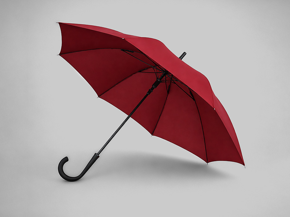 Зонт-трость «Bergen» - бордовый