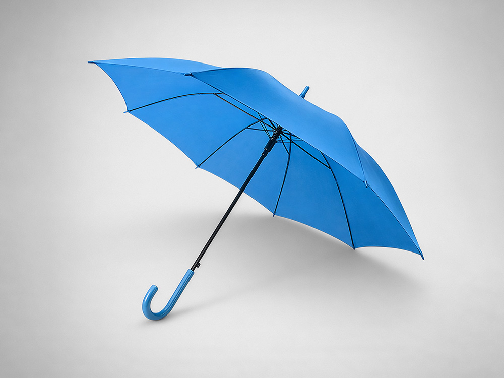 Зонт-трость «Яркость» - голубой Зонт-трость «Яркость» - голубой