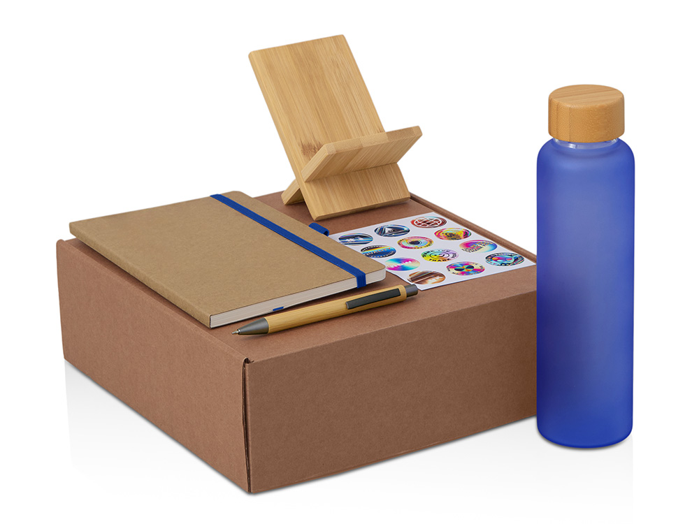 Набор «Wooden» с бутылкой, блокнотом, ручкой и подставкой для телефона Набор «Wooden» с бутылкой, блокнотом, ручкой и подставкой для телефона