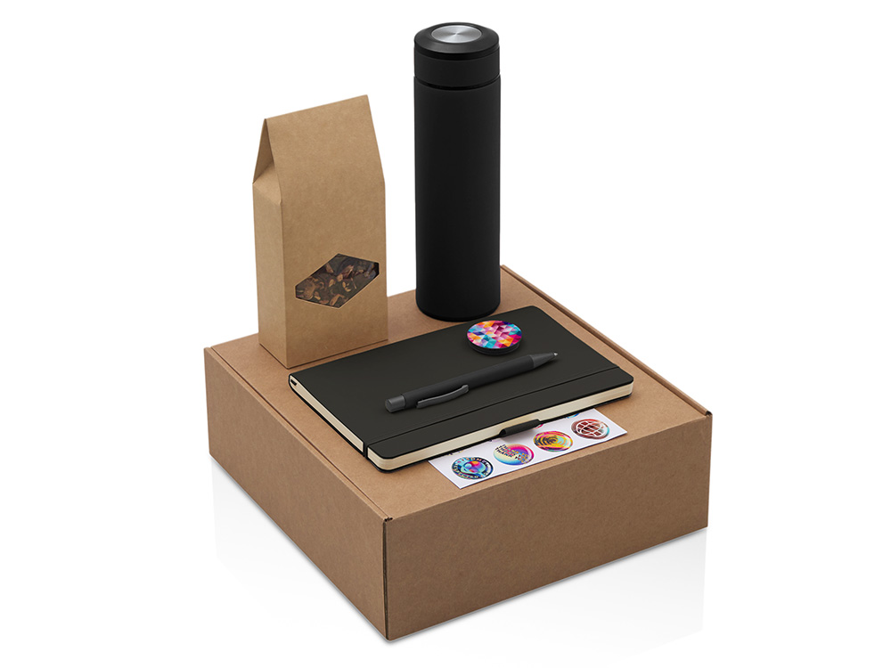 Набор «Warmpage» с термосом, блокнотом, ручкой и чаем