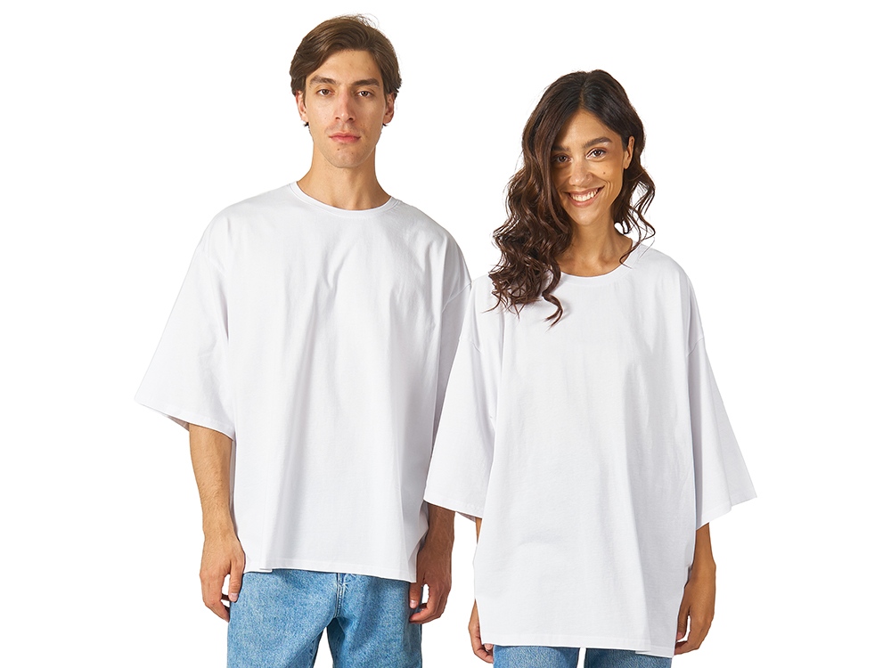 Футболка оверсайз «Berlin» унисекс - M-L, белый Футболка оверсайз «Berlin» унисекс