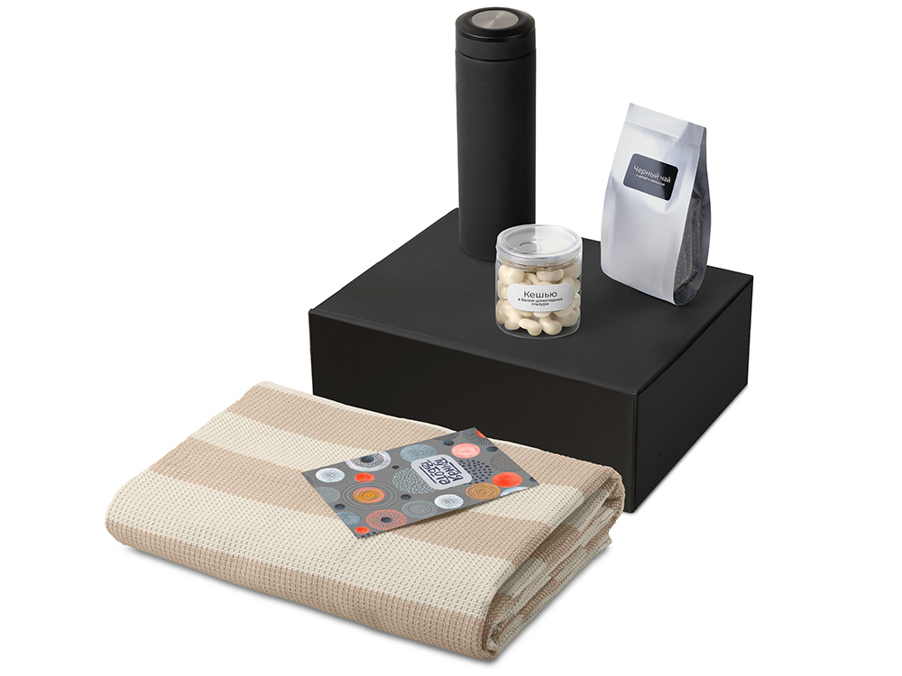 Подарочный набор «Re:y. Warm» с пледом, термосом и чаем Подарочный набор «Re:y. Warm» с пледом, термосом и чаем — изображение 2