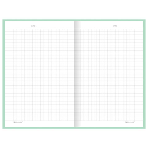 Блокнот А5 134х206 мм, 80 л., твёрдый, клетка, BRAUBERG "Minimal", мятный, 116443 Блокнот А5 134х206 мм, 80 л., твёрдый, клетка, BRAUBERG "Minimal", мятный, 116443 — изображение 5