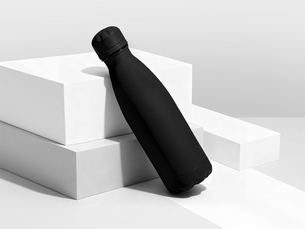 Вакуумная термобутылка «Vacuum bottle C1», soft touch, 500 мл - черный Вакуумная термобутылка «Vacuum bottle C1», soft touch, 500 мл - черный