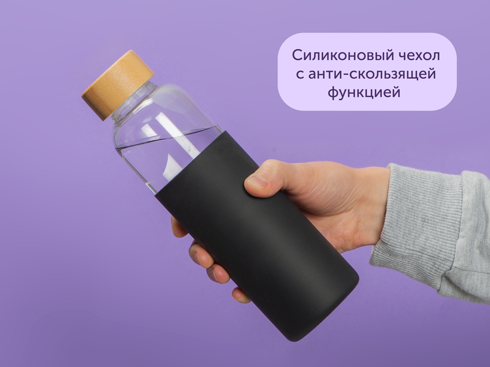 Стеклянная бутылка для воды в силиконовом чехле «Refine» Стеклянная бутылка для воды в силиконовом чехле «Refine» — изображение 10