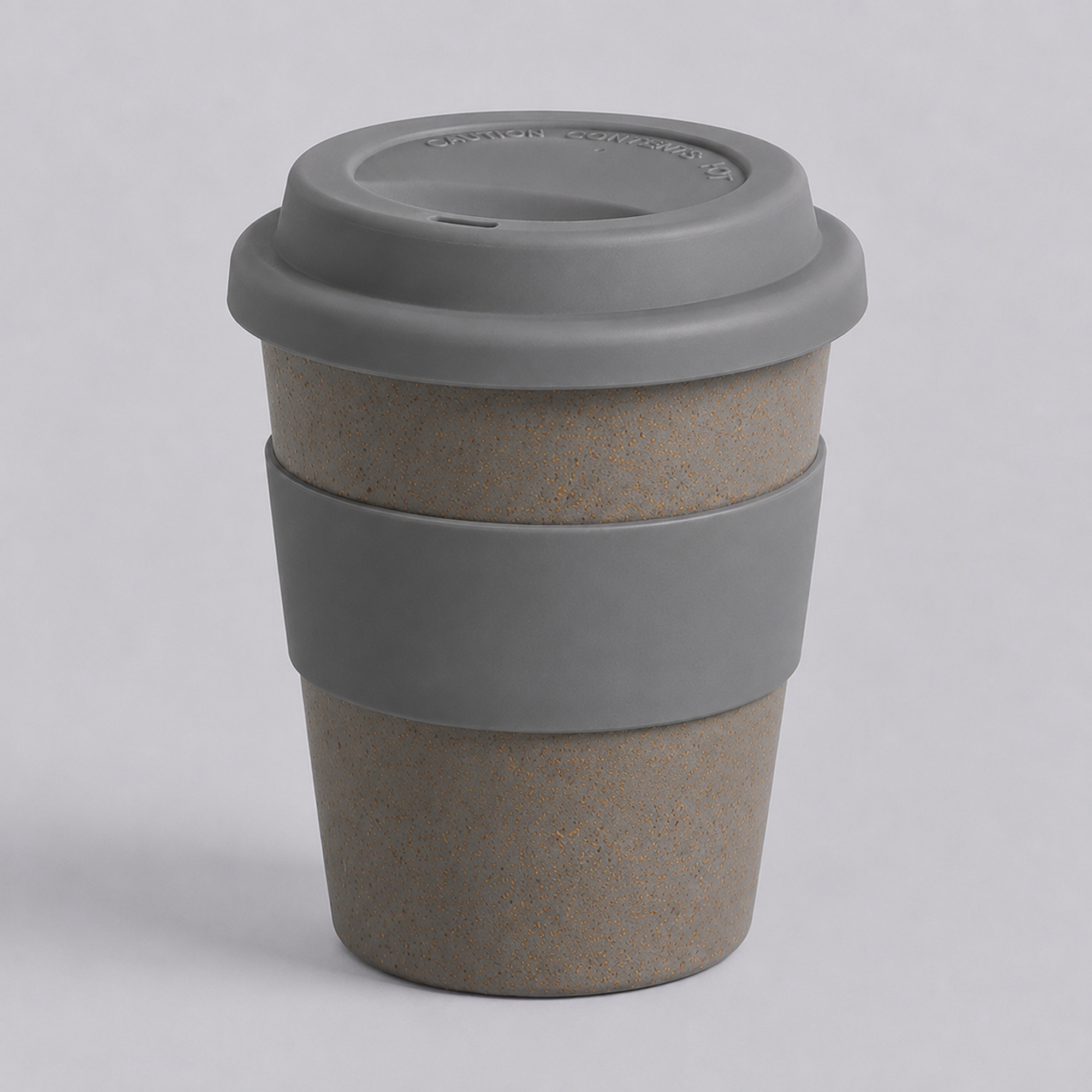 Стакан из бамбукового волокна «Café» - серо-коричневый/серый