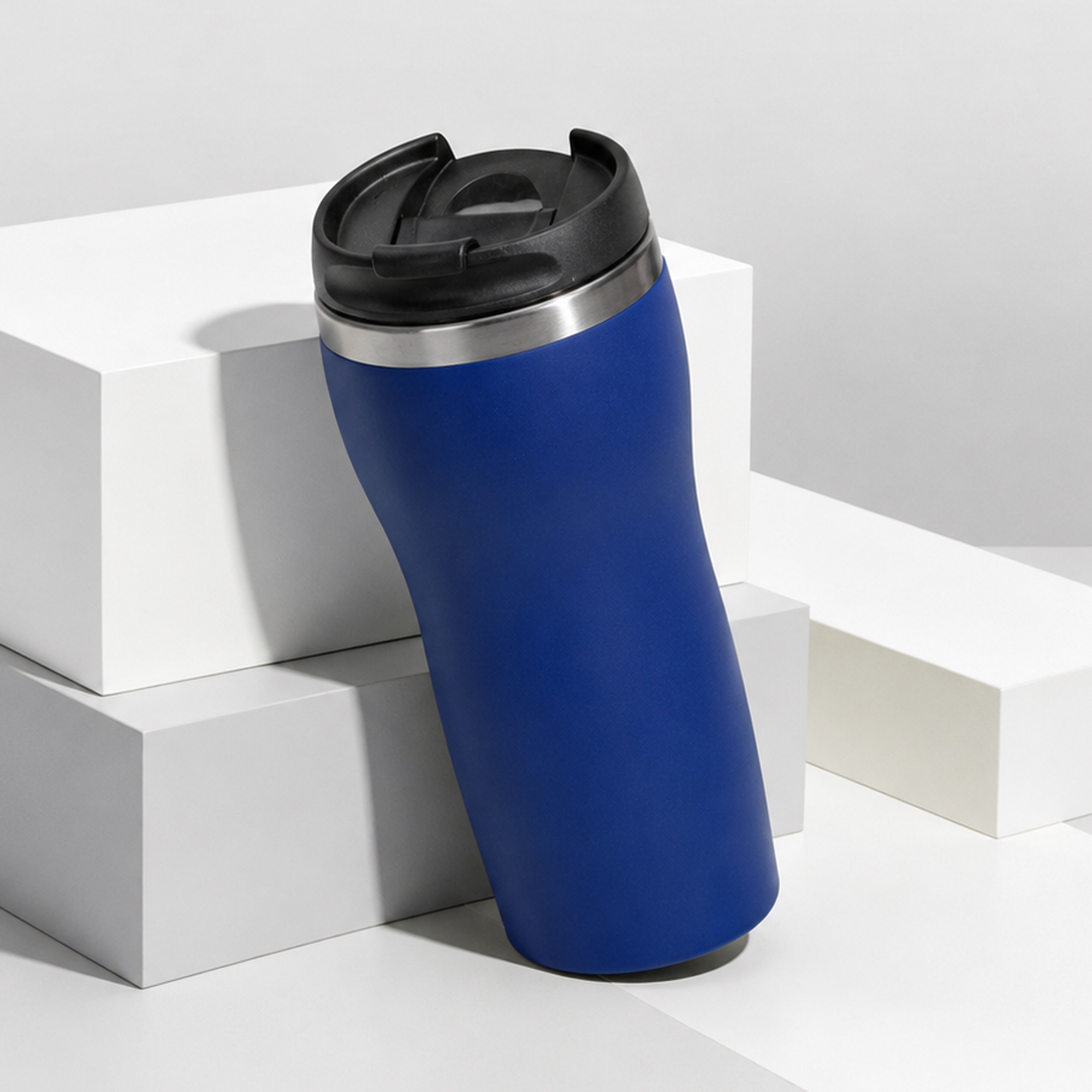 Термокружка «Double wall mug С1» soft-touch, 350 мл - синий