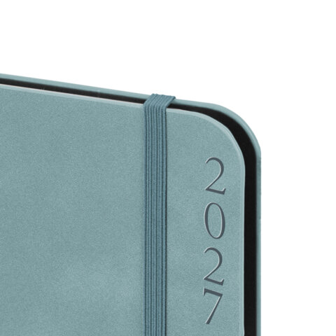 Ежедневник датированный 2027, А5, 151х213 мм, BRAUBERG "Note", под кожу, держатель для ручки, серо-голубой, 118089 Ежедневник датированный 2027, А5, 151х213 мм, BRAUBERG "Note", под кожу, держатель для ручки, серо-голубой, 118089 — изображение 3