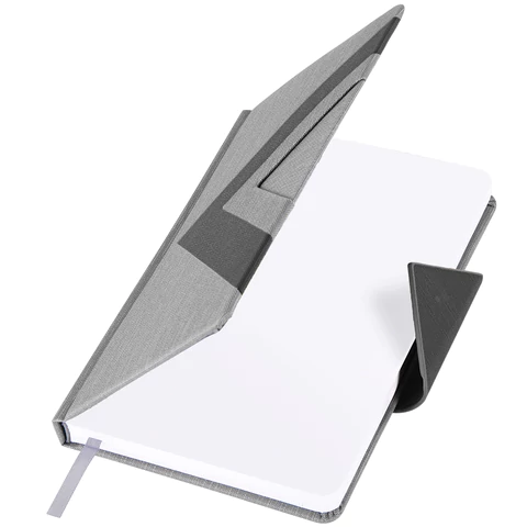 Ежедневник недатированный А5 138x213 мм BRAUBERG "Waves" под кожу, застежка 160 л., черный/серый, 111875 Ежедневник недатированный А5 138x213 мм BRAUBERG "Waves" под кожу, застежка 160 л., черный/серый, 111875 — изображение 3