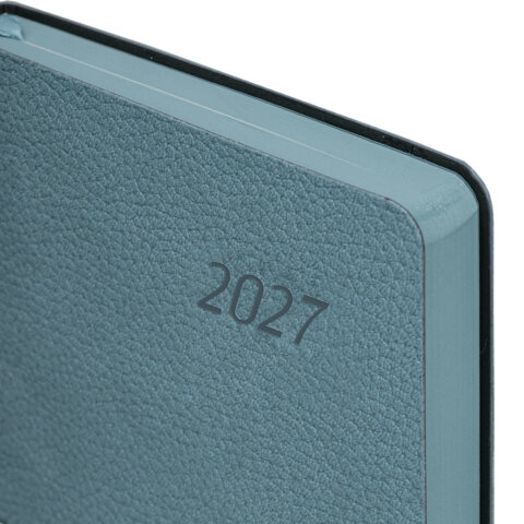 Ежедневник датированный 2027, А5, 138x213 мм, BRAUBERG "Stylish", под кожу, гибкий, серо-голубой, 117975 Ежедневник датированный 2027, А5, 138x213 мм, BRAUBERG "Stylish", под кожу, гибкий, серо-голубой, 117975 — изображение 3