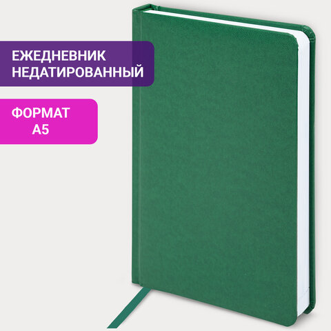 Ежедневник недатированный А5 (138х213 мм) BRAUBERG "Select", балакрон, 160 л., зеленый, 123431 Ежедневник недатированный А5 (138х213 мм) BRAUBERG "Select", балакрон, 160 л., зеленый, 123431 — изображение 12