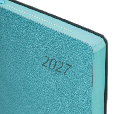 Ежедневник датированный 2027, А5, 138x213 мм, BRAUBERG "Stylish", под кожу, гибкий, бирюзовый, 117970 Ежедневник датированный 2027, А5, 138x213 мм, BRAUBERG "Stylish", под кожу, гибкий, бирюзовый, 117970 — изображение 3