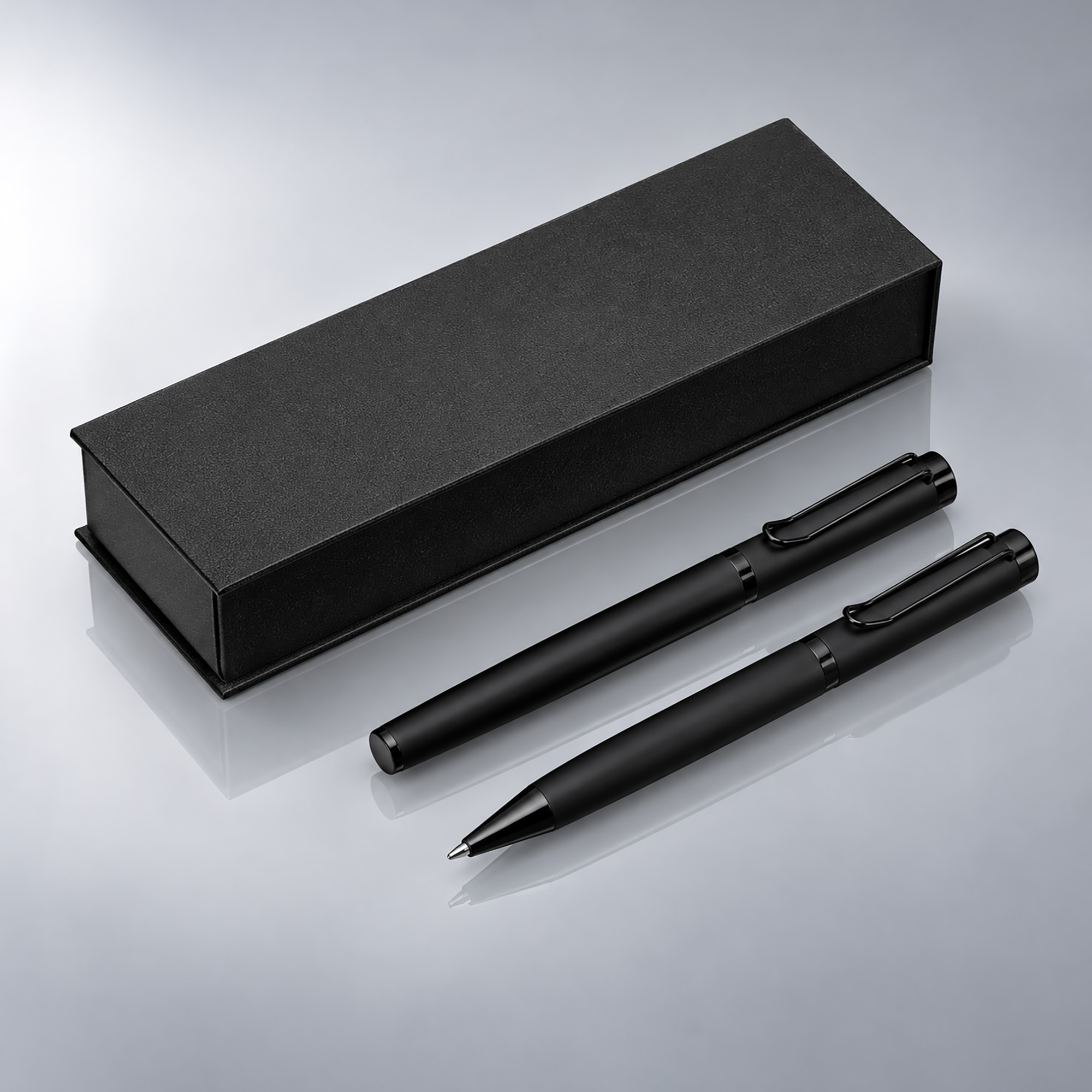 Подарочный набор из 2-х ручек «Black Lama» soft-touch Подарочный набор из 2-х ручек «Black Lama» soft-touch