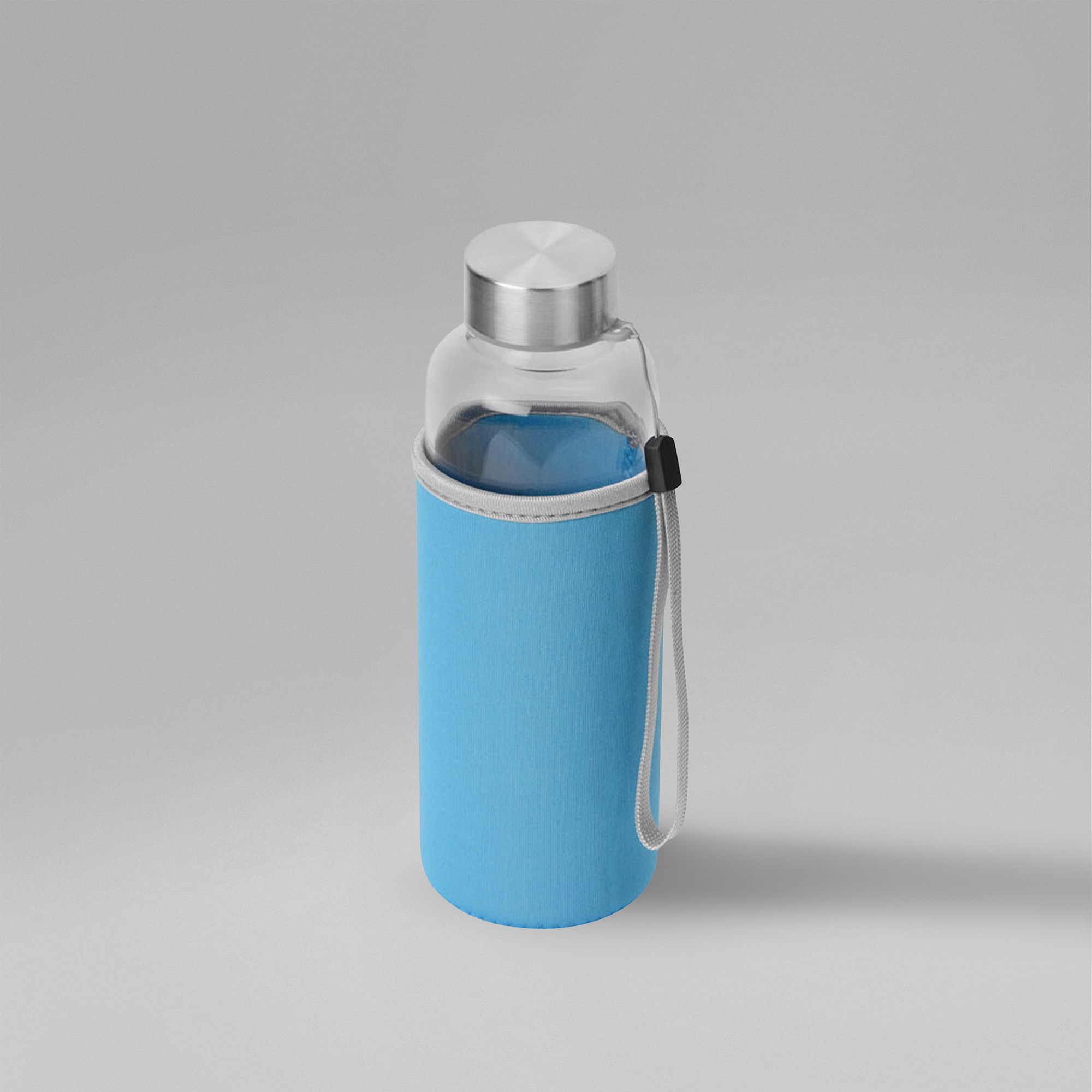 Бутылка для воды «Pure» c чехлом - прозрачный, голубой Бутылка для воды «Pure» c чехлом - прозрачный, голубой